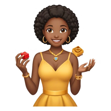 Black girl proposing sticker