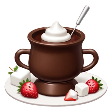 chocolate fondue christmas themed sticker