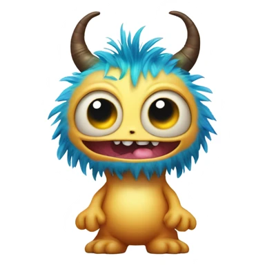 kind funny baby monster sticker