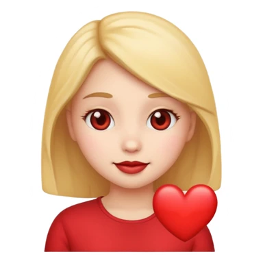 cute girl emoji, with heart eyes sticker