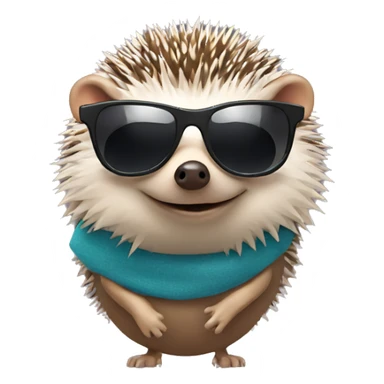 Hedgehog in sunglasses sticker