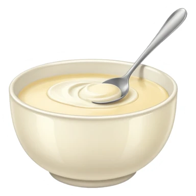 bowl of cream with spoon in it sticker