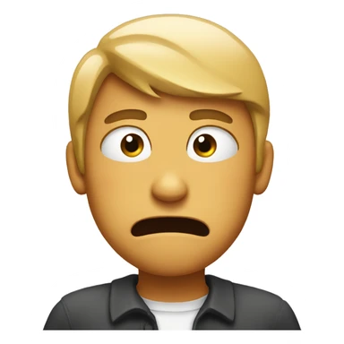 Flustered face with a collar on sticker