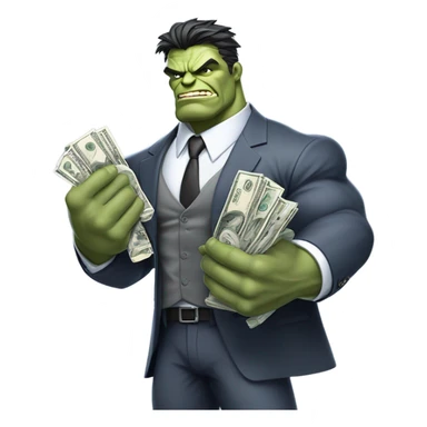 Joe fixit hulk offering money sticker