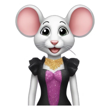 Mouse as a Drag Queen sticker