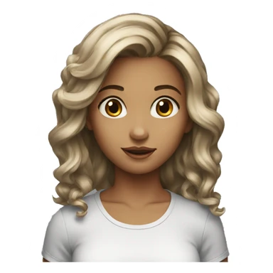 Girl short air whait sticker