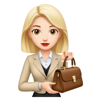 Salesperson with hand bag  sticker