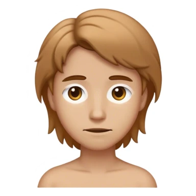 HAIR light brown, limp sticker