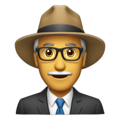 señor de 50 años canoso ejecutivo, sin vigote ni sombrero sticker