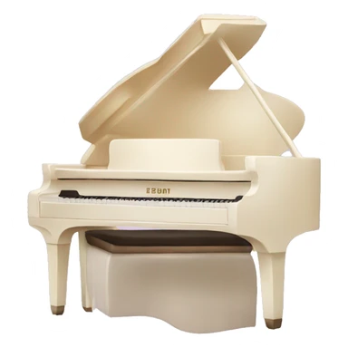 Cream piano  sticker