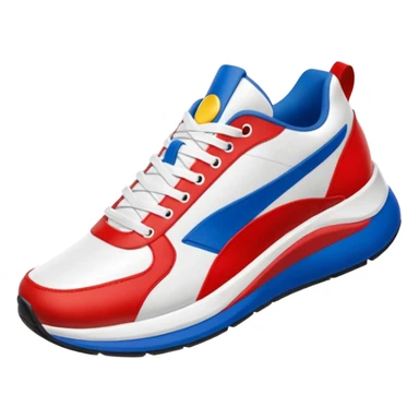 fast shoes, red and white. Sonic hedgehog sneakers sticker