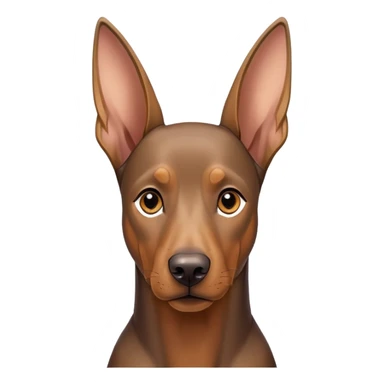 Fawn Doberman with relaxed ears sticker