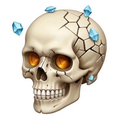 Skull mind blown sticker