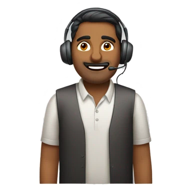 Indian men in call center  sticker