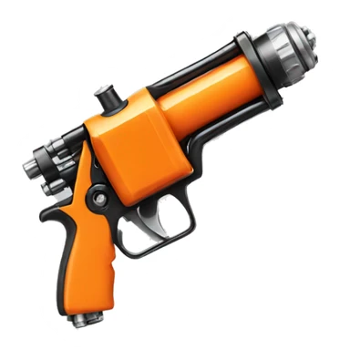 Tattoo gun orange sticker