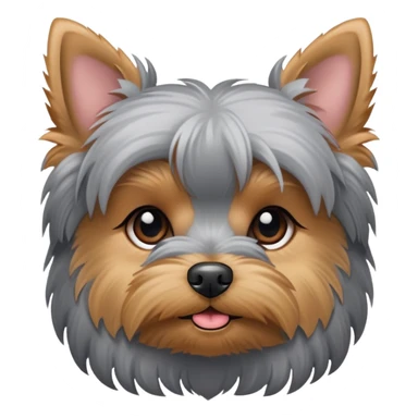 gray yorkie sticker