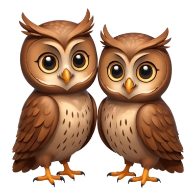 Cute owls in love  sticker