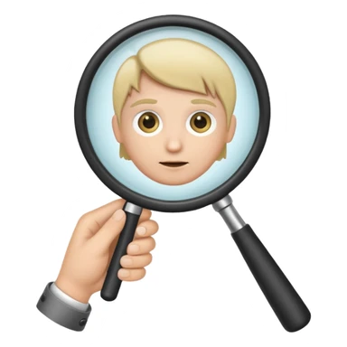 hand usign a Magnifier sticker