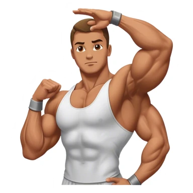bodybuilder hamstring stretch sticker