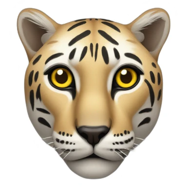 big cat with long black pulses and yellow eyes sticker