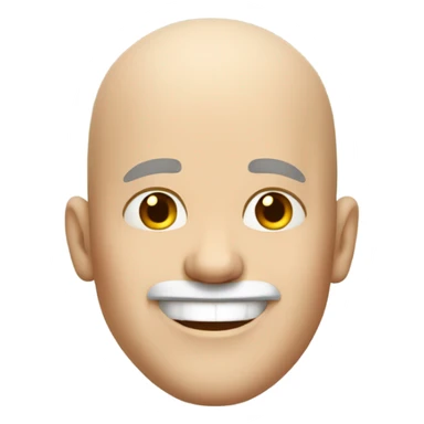 White Bald man winking  sticker