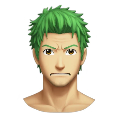 Zoro One piece cheuveux vers sticker