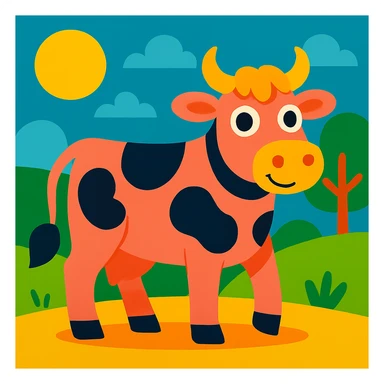 Cow sticker