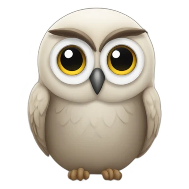 sad owl sticker