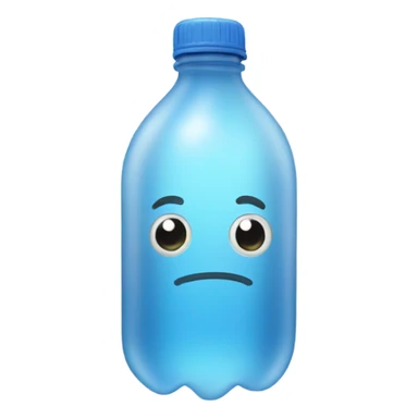 A water bottle with arms and legs sticker