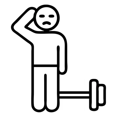 one man at the gym avoiding exercise, gym dodger, looking distracted or uninterested, icon style, simple and clear design sticker