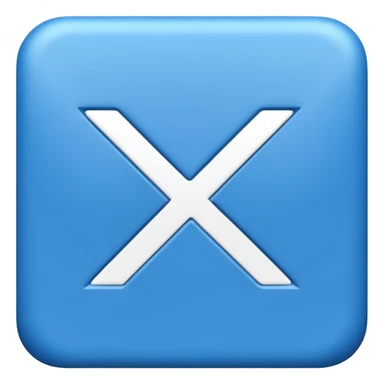 I want a blue square flipped 45 degrees and a white checkmark in it sticker