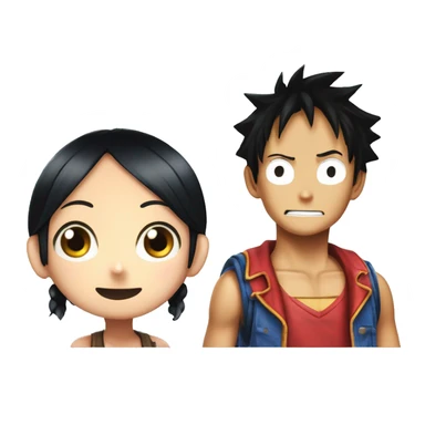Luffy Y Nico Robin sticker
