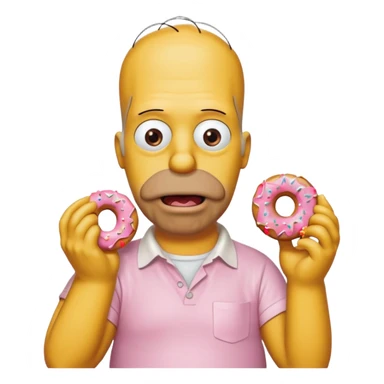 homer simpson white shirt eating  a donnut sticker