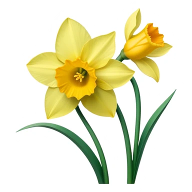 single Daffodil, stem sticker