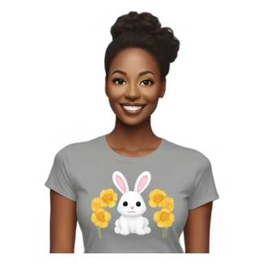 Bunny mom t shirt sticker
