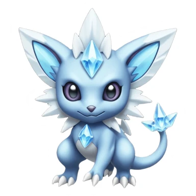 Elemental edgy dark dusky mechanical frosty fairy-like fantasy epic rare Glalie-Sneasel-Togetic-Pokémon-Fakémon-hybrid-creature sticker