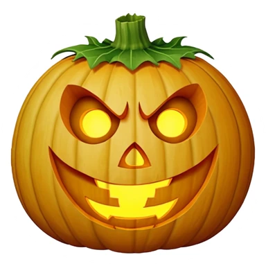 Jack's lantern made from a green turnip sticker