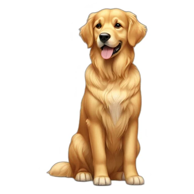 Dog Canine Golden Retriever Full-height sticker