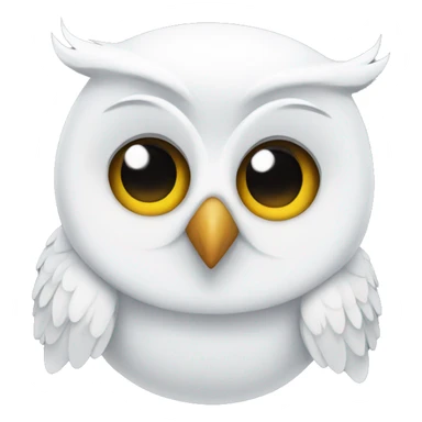 white owl smiling sticker