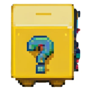 Super Mario question block sticker