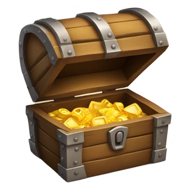 treasure chest opened with brightness in it sticker