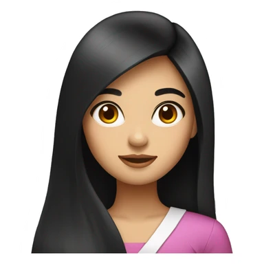 Miss Southeast Asian with long straight black hair sticker