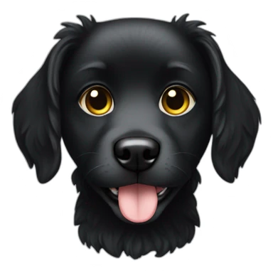 innocent-small-black-dog-with-halo sticker