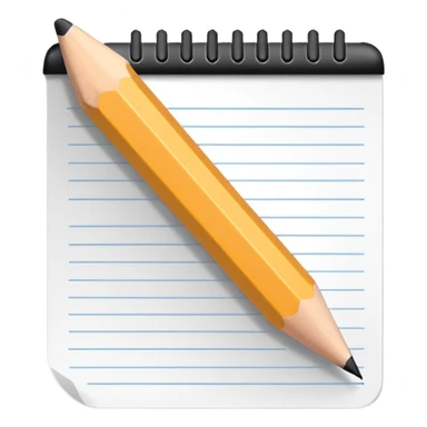 Minimalistic flat vector icon, iOS style, thin black contour on white background. Pencil with sketch lines on paper. No text, no shadows. sticker