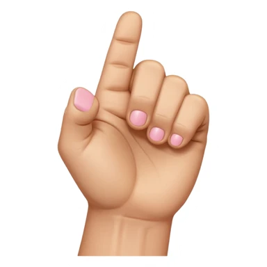 light brown hand in a fist with pinky finger raised sticker