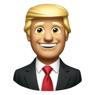 smiling Donald Trump in formal attire sticker