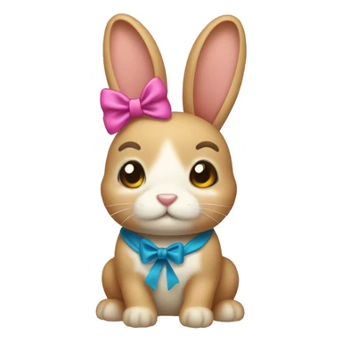 Conquet bunny with bow sticker