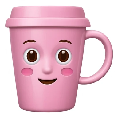 pink coffee cup  sticker