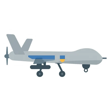 flat design style Ukrainian drone sticker