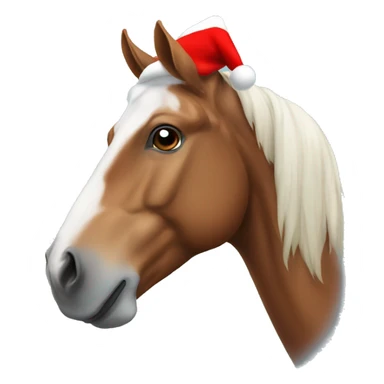 Horse with Christmas hat sticker